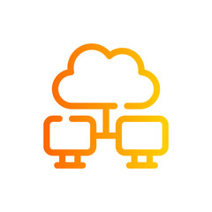 cloud computing gradient icon