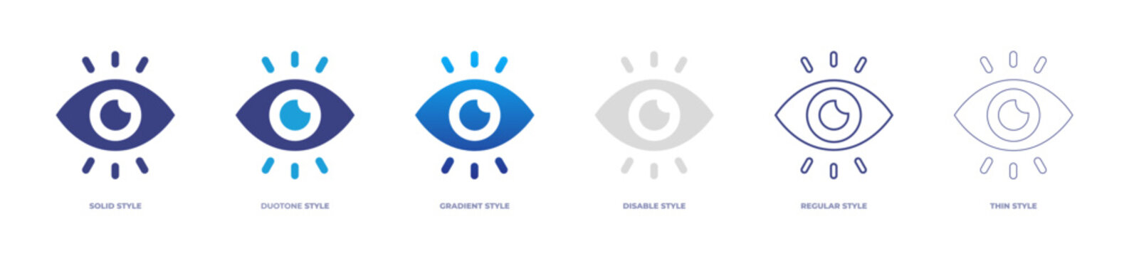 Look icon set full style. Solid, disable, gradient, duotone, regular, thin. Vector illustration and transparent icon.
