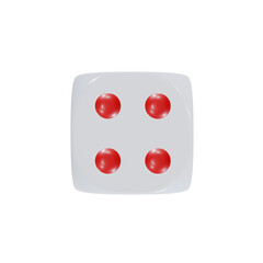 isolated dice for casino or gambling concept
