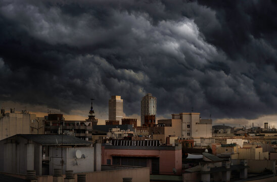Storm clouds over Barcelona