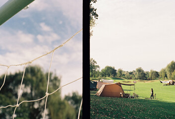 Football net & camping area
