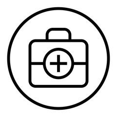 Briefcase Circular line icon