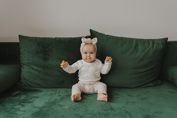 Cute baby girl portrait.