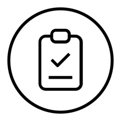 Check List Circular line icon