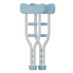 3d arm cructh isolated object high quality render