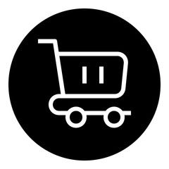 Cart Circular glyph icon