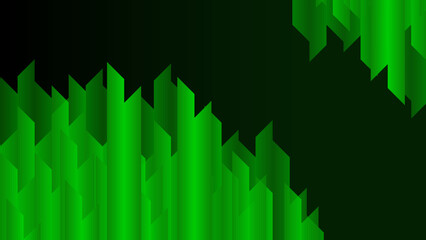 Green abstract gradient HD background with lines. Clip art illustration.