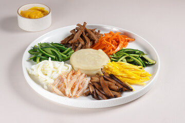 Gujeolpan or Platter of Nine Delicacies is a Beautiful and Nutritionally Well Balanced Dish, Served on Korean Traditional Holidays such as Lunar New Year and Other Special Occasians. 