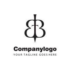 double b for logo company design