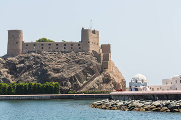 Fortress Al Jalali Fort on the coast of Muscat in Oman