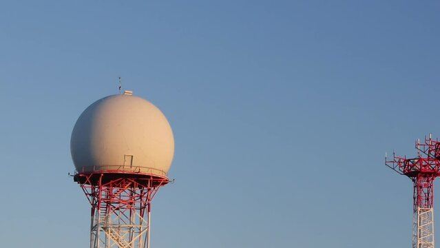Guidance Radar and antennas at an international airport
