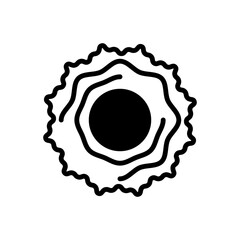 Black solid icon for holes