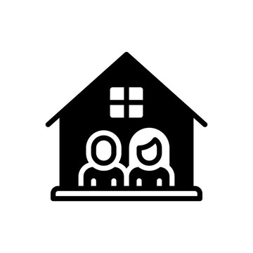 Black Solid Icon For Household