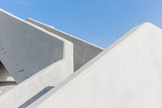 Sky and concrete stairs.