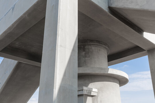 Concrete structures and shadows.