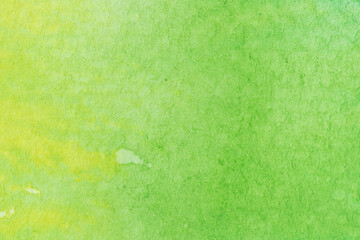 green, yellow watercolor, paint stroke gradient color combination on drawing paper use as background - obrazy, fototapety, plakaty