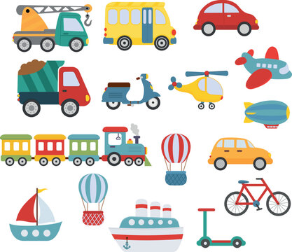 Transport vector clipart. Isolated on white background.