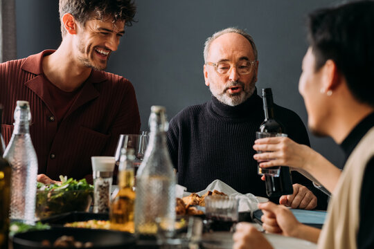 People At Christmas Gathering 