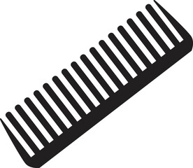Comb icon on white background. Wide tooth comb sign. Hairbrush black symbol. flat style.