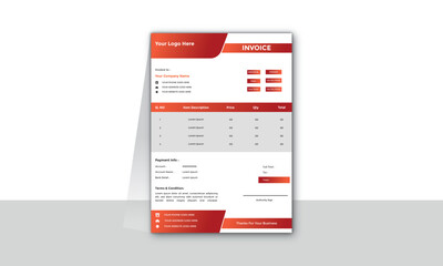 modern professional business invoice design template file print layout