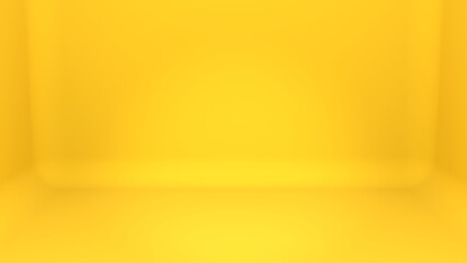 Yellow Background, Empty Room Background, Backdrop Background for mockup or visual production. 