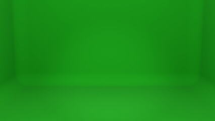 Green Background, Empty Room Background, Backdrop Background for mockup or visual production. 