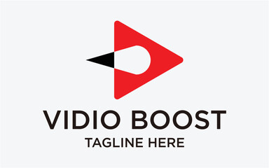 logo design play boost modern template