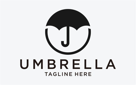 Initial City umbrella logo design - MasterBundles