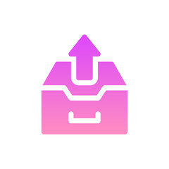 outbox flat gradient icon