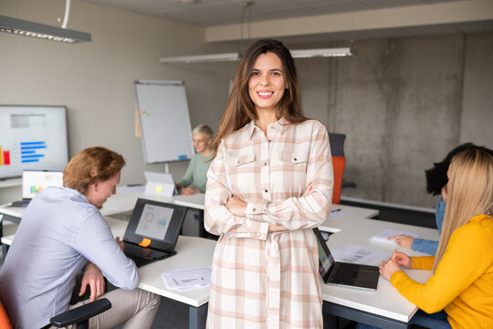 Woman Portrait At Office Meeting