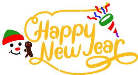Fototapeta premium Happy New Year Typography