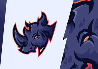 Vector Rhino Mascot Logo