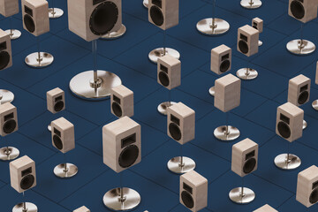 Alienated music speakers background