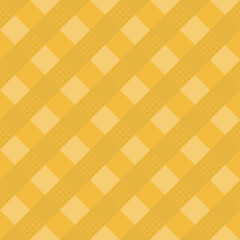 Orange shade in plaid pattern. Seamless vector illustration. Concept of autumn or Halloween decoration, wallpaper, background.