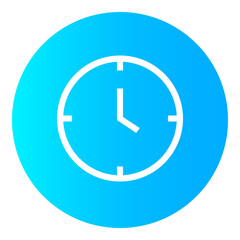 Clock Circular gradient icon