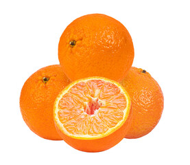 mandarin or tangerine fruit isolated on white