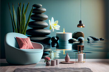 Beautiful spa wallpaper. generative ai