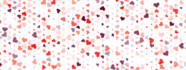 Valentine heart shape background vector design template. Romantic decorative wallpaper.