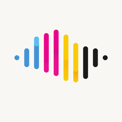 Illustrator doodle audio wave vector 