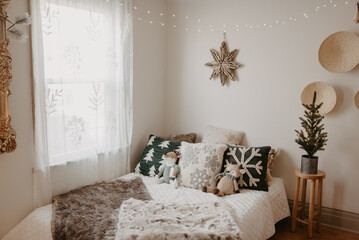 Christmas Decorations in a bedroom