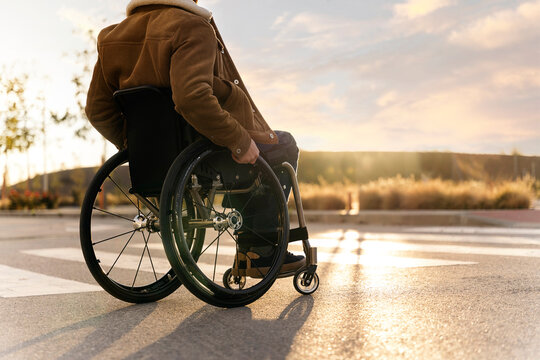 Unrecognized Man in Wheelchair