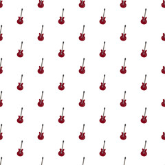 red guitar pattern seamless