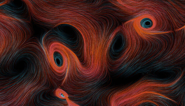 futuristic red data lines  - Powered by Adobe