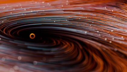 futuristic red data lines 