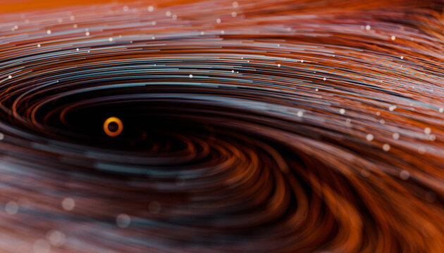 futuristic red data lines 