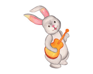 Easter Bunny Watercolor Clipart