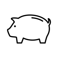 Piggy bank vector icon symbol design