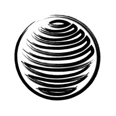 brush stroke hand drawn PNG image with transparent background business icon world globe planet global map sign