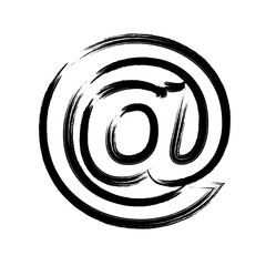 brush stroke hand drawn PNG image with transparent background email at signl