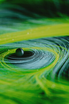 futuristic green data lines 